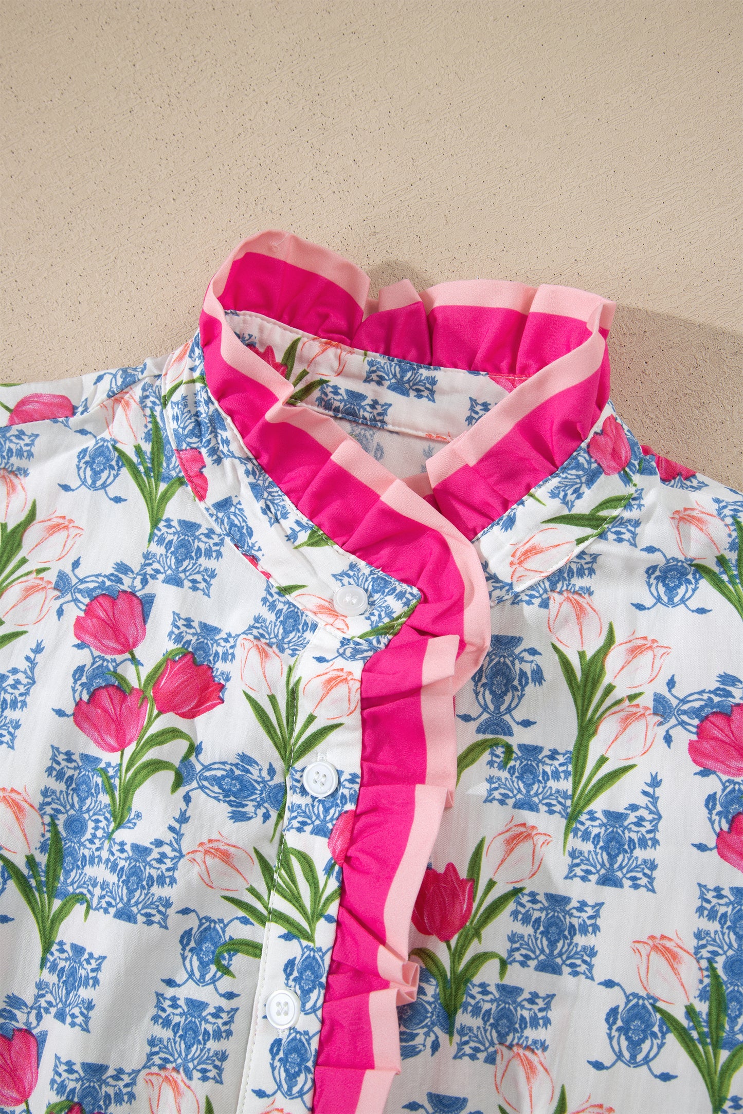 Tulip & Toile Ruffle Top