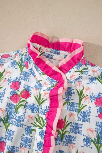 Tulip & Toile Ruffle Top