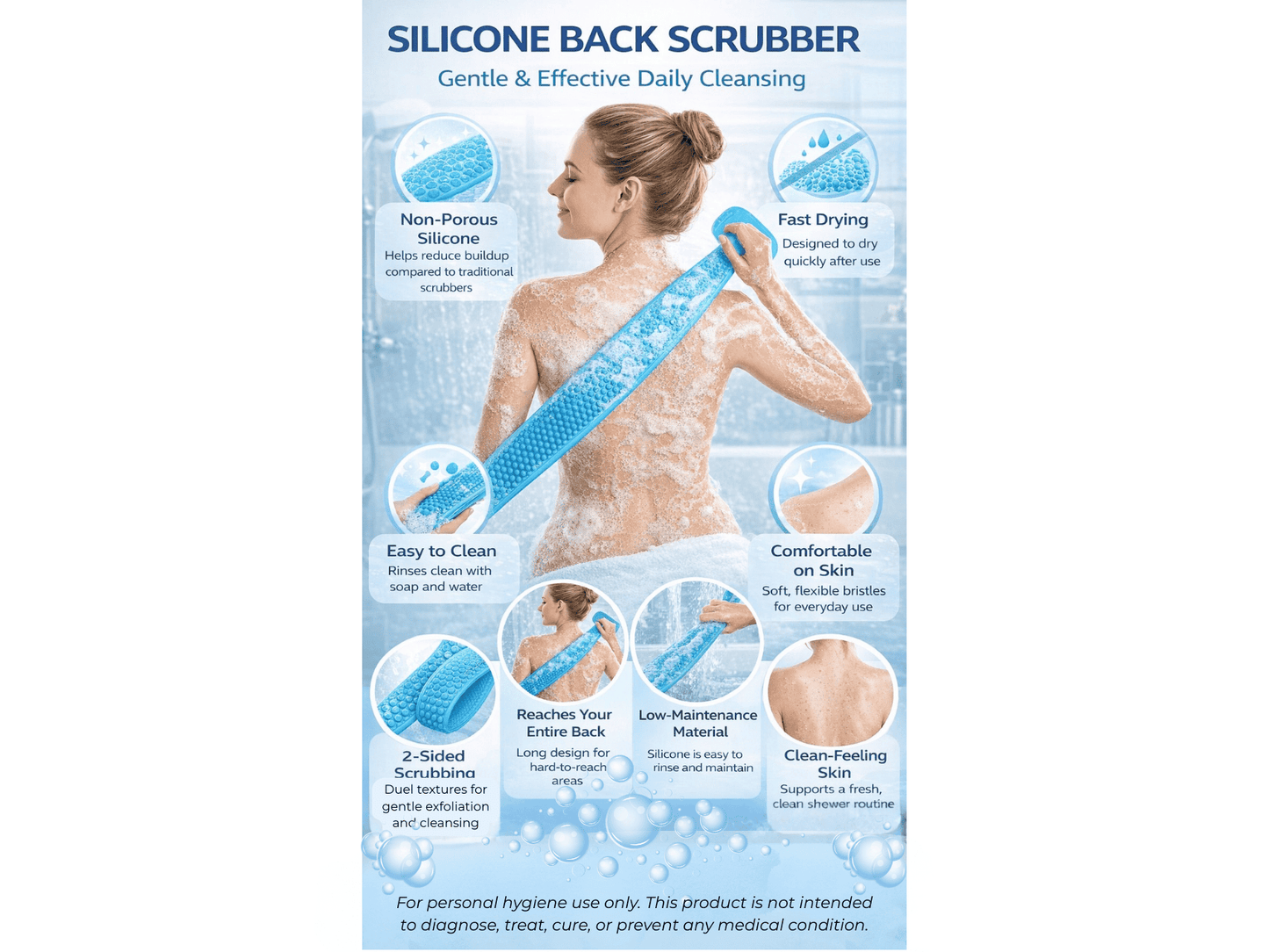 ExfoliReach Silicone Back Scrubber Band