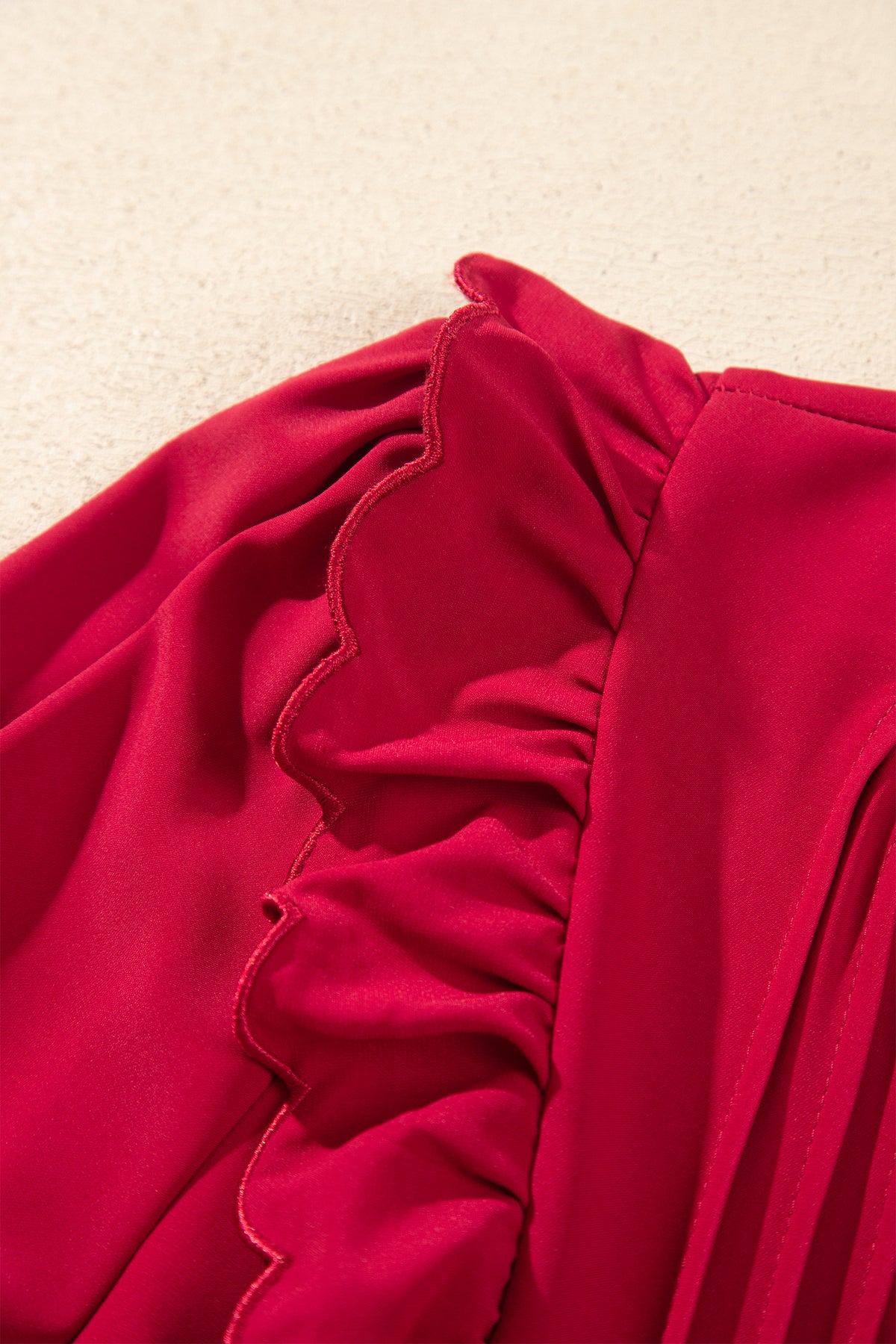 Crimson Charm Midi Dress