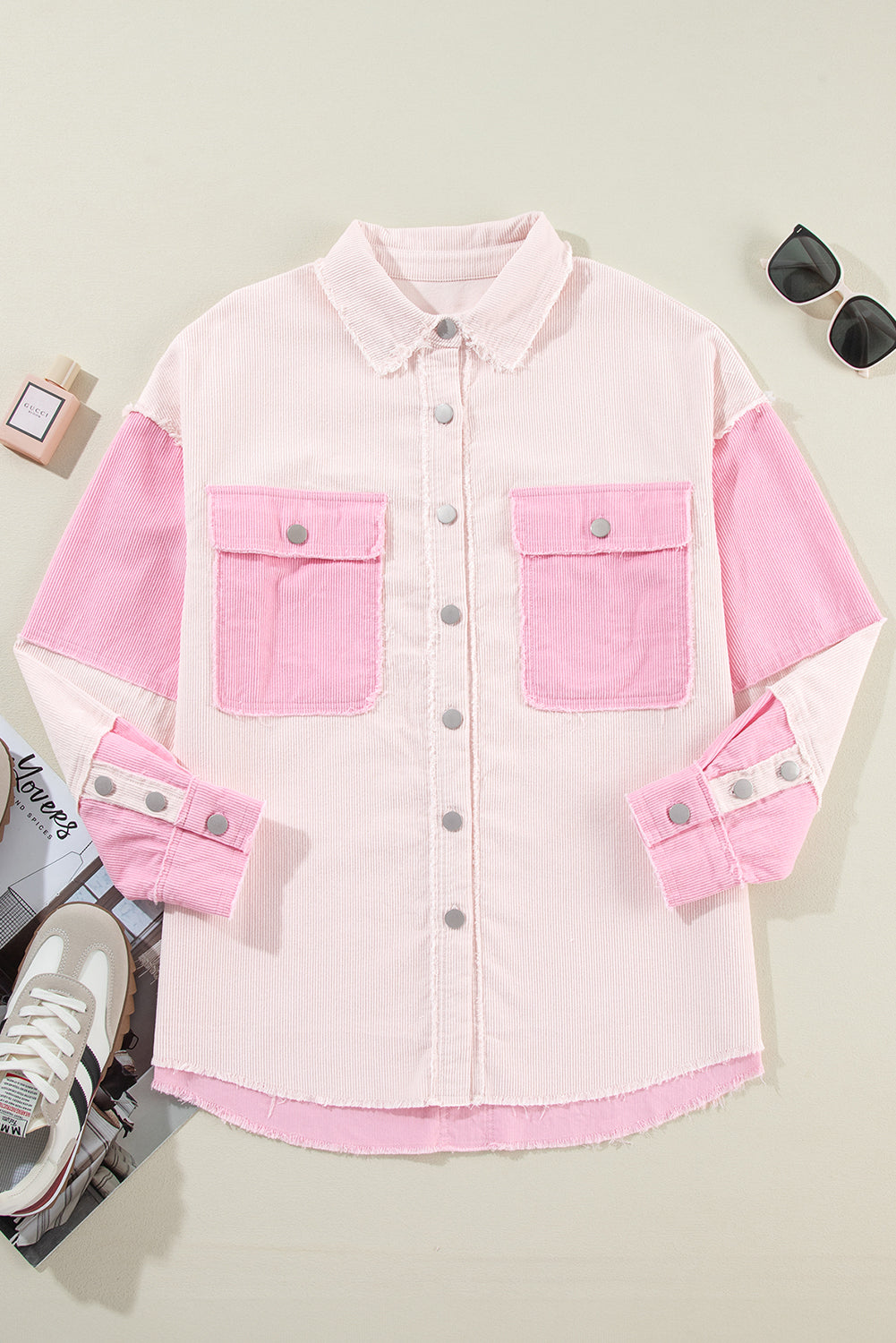 Blush Rush Corduroy Shacket