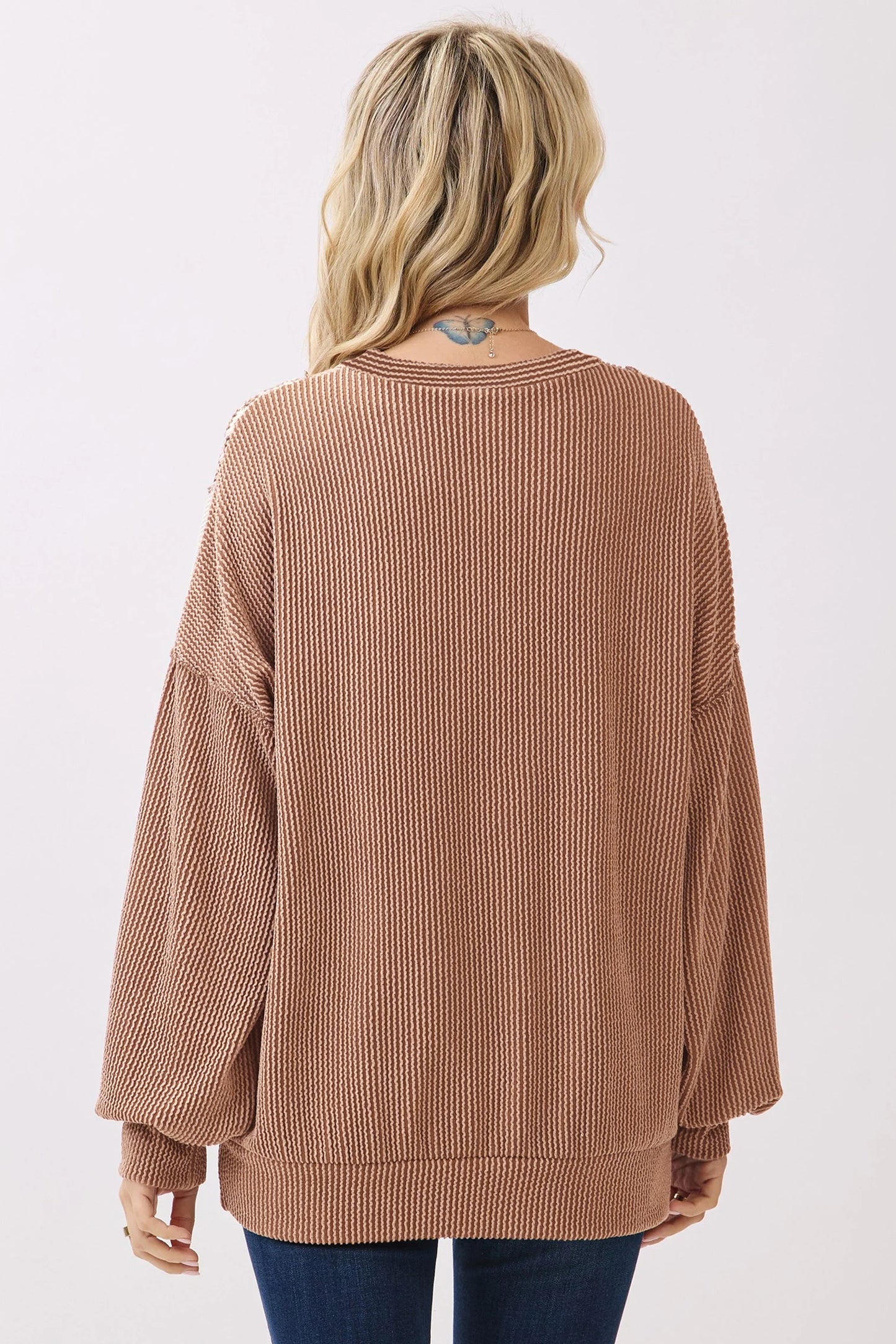 Mocha Mood Leopard Colorblock Top