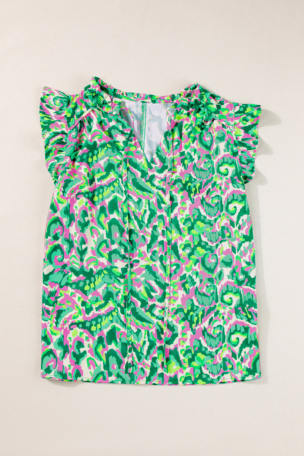 Electric Garden Ruffle Top