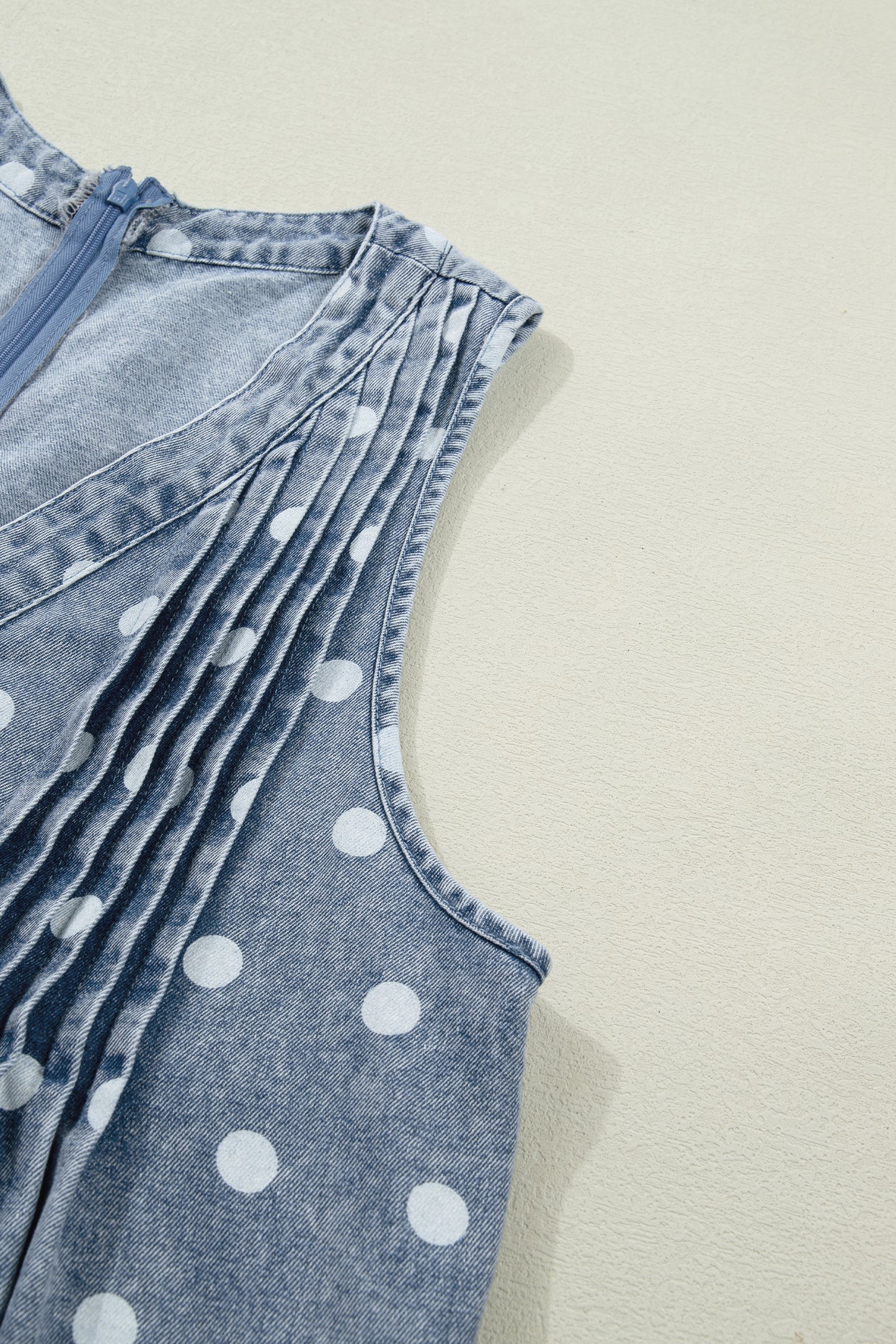 Polka Dot Daydream Denim Romper
