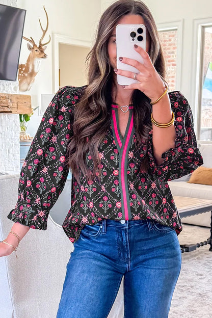 Dark Romance Floral Top