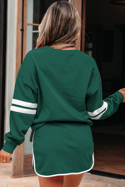 Playmaker Varsity Stripe Pullover & Mini Skort Set