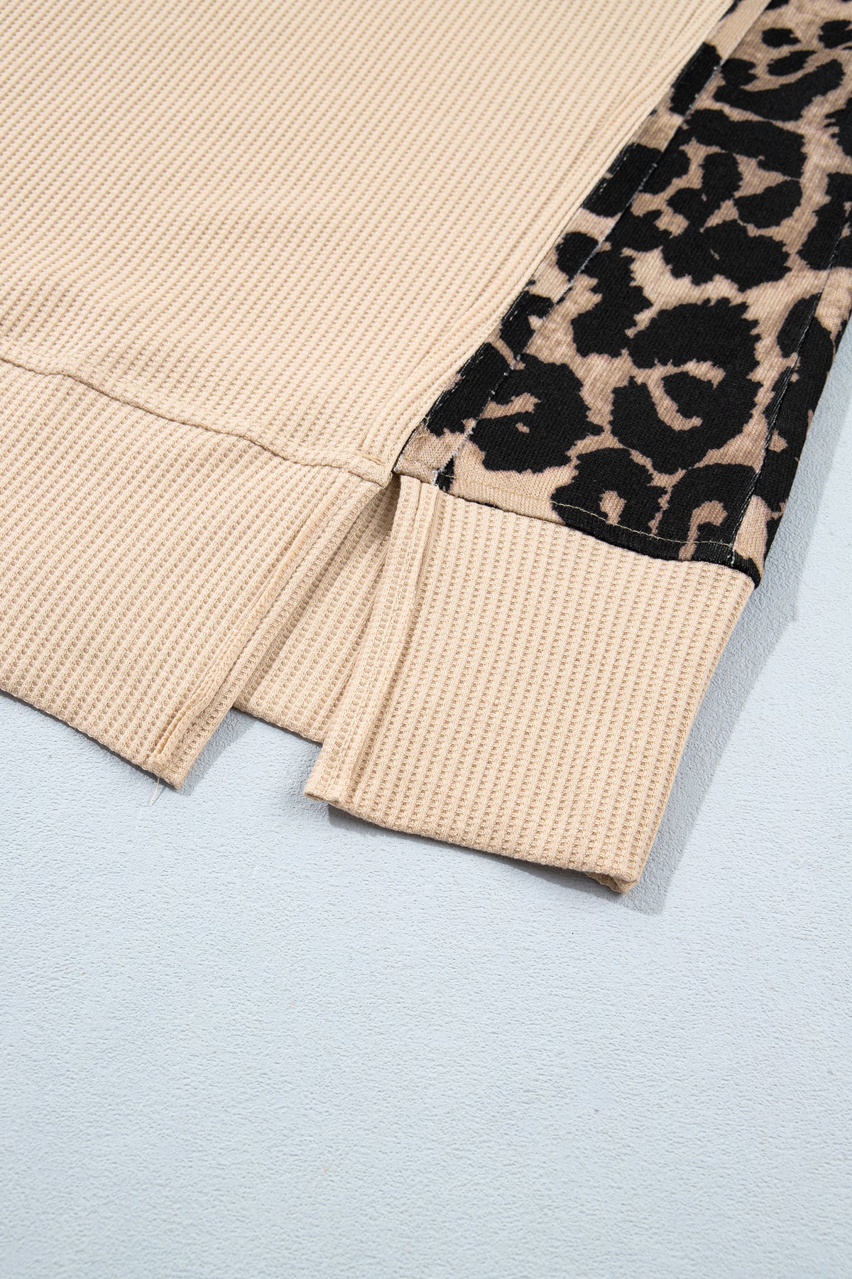 Leopard Latte Waffle Knit Top