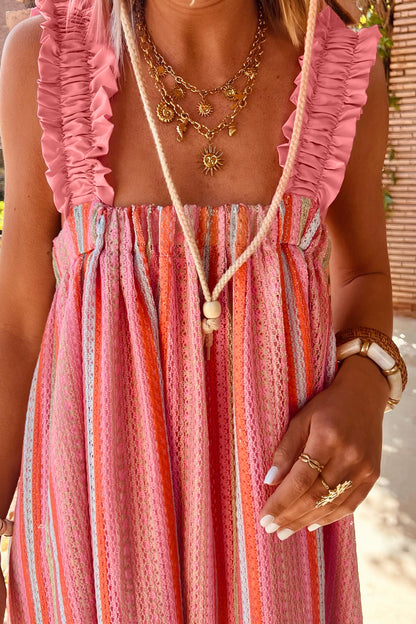 Coral Coast Striped Maxi Dress