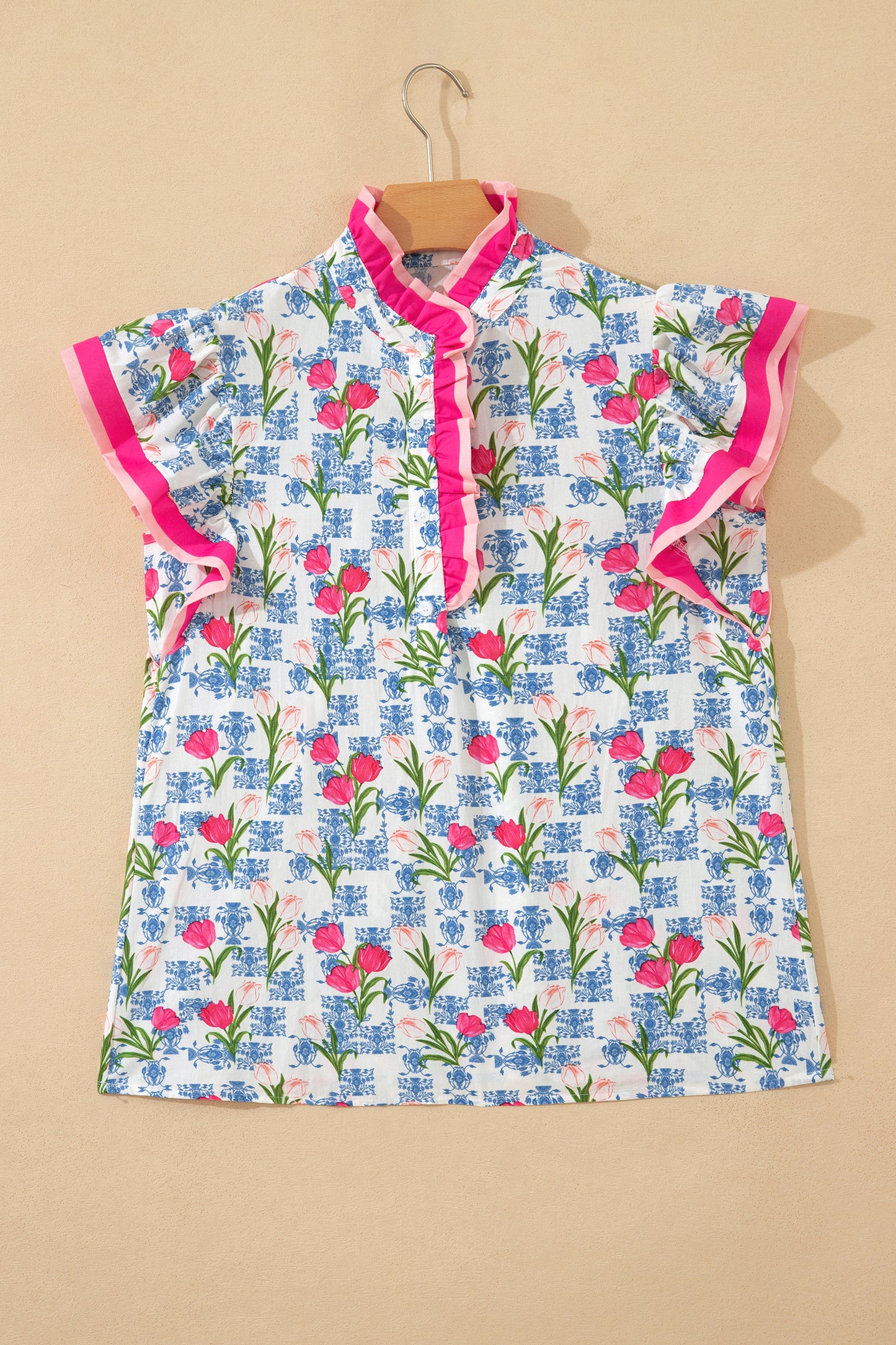 Tulip & Toile Ruffle Top