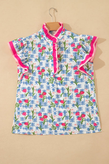 Tulip & Toile Ruffle Top