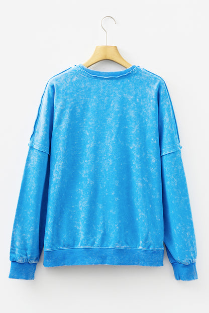 Blue Skies & Bonfires Mineral Wash Pullover