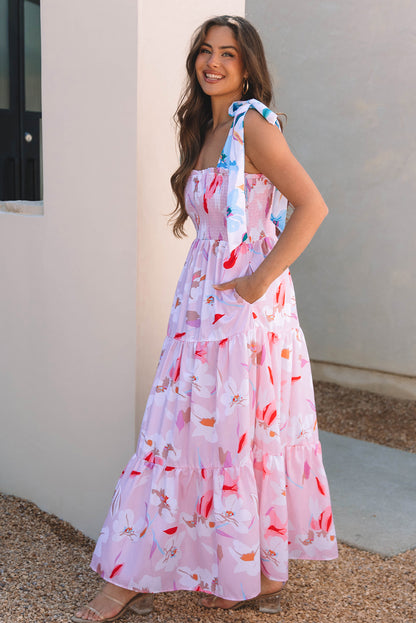 Pretty In Petals Smocked Maxi Dress