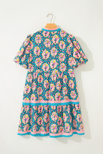 Leopard in Bloom Mini Dress