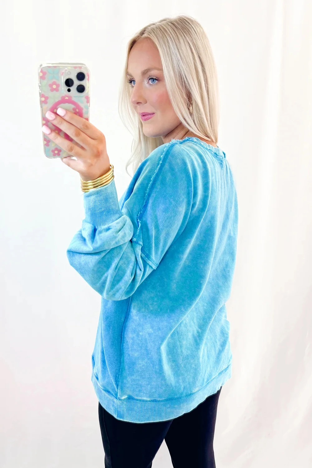 Blue Skies & Bonfires Mineral Wash Pullover