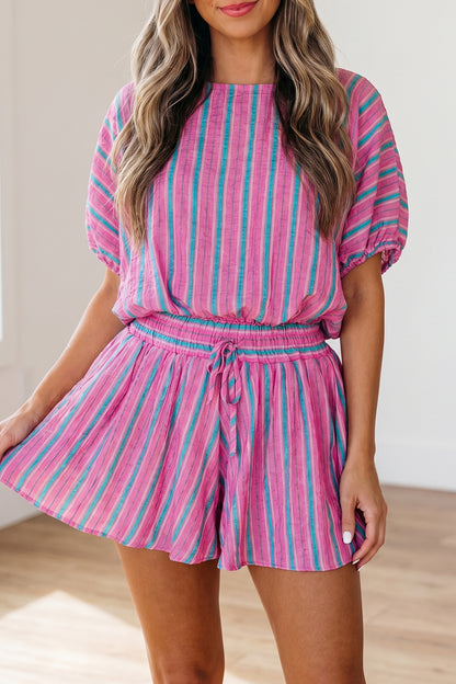 Striped Happens Top & Short Set