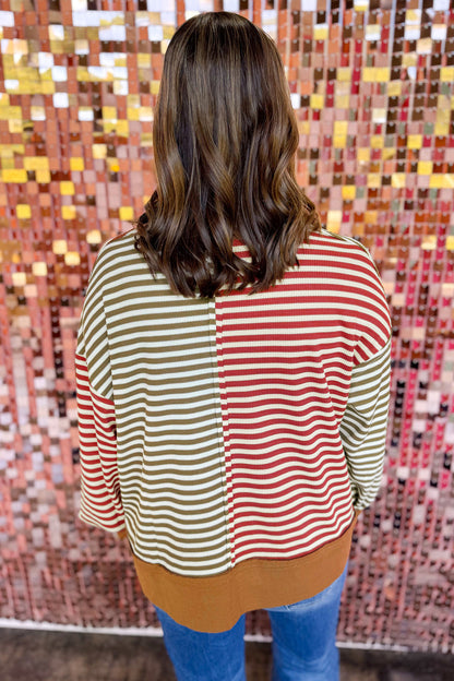 Mixed Signals Plus Size Striped Top