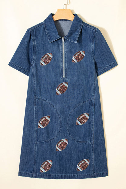 Kickoff Cutie Denim Mini Dress