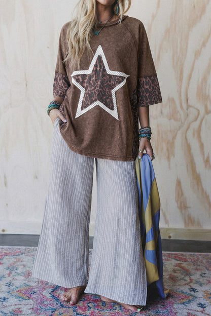 Leopard Star Patch T-Shirt