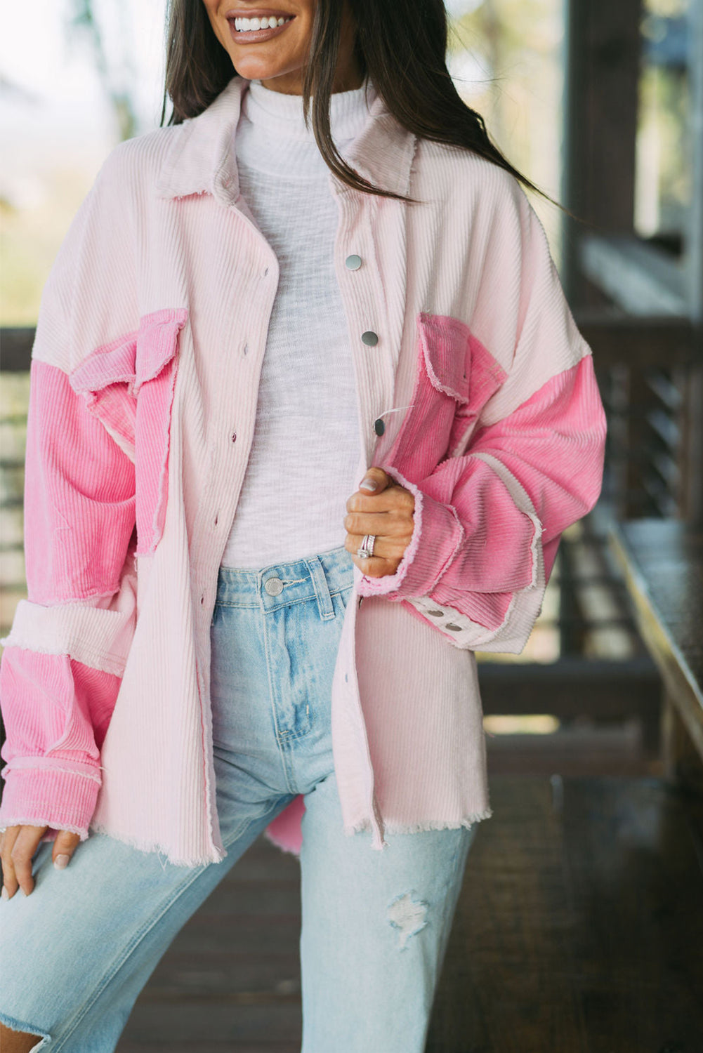 Blush Rush Corduroy Shacket