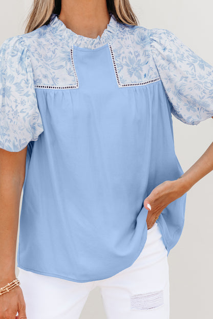 Blue La Bloom Top