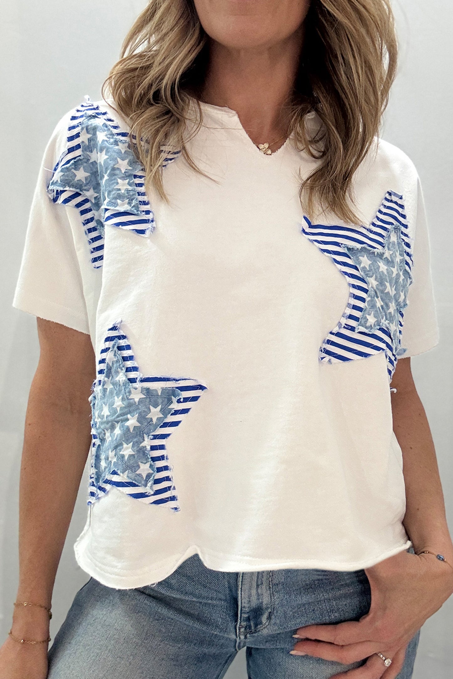 Patriotic Star Patched Mineral Washed Tee