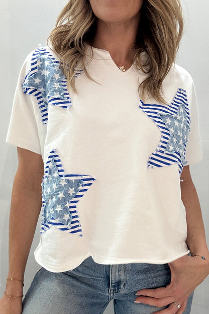 Patriotic Star Patched Mineral Washed Tee