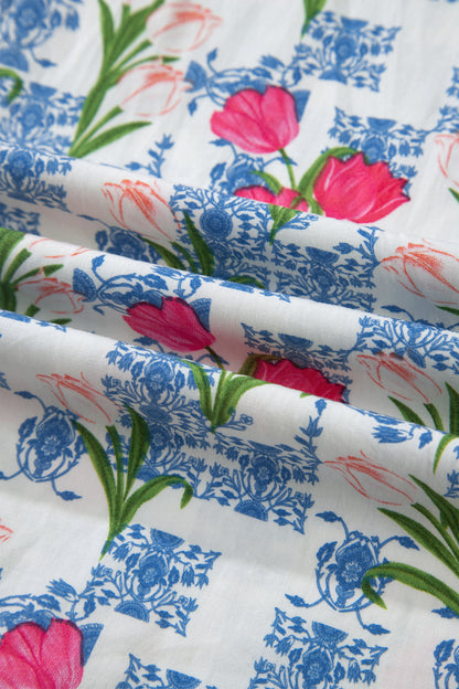 Tulip & Toile Ruffle Top