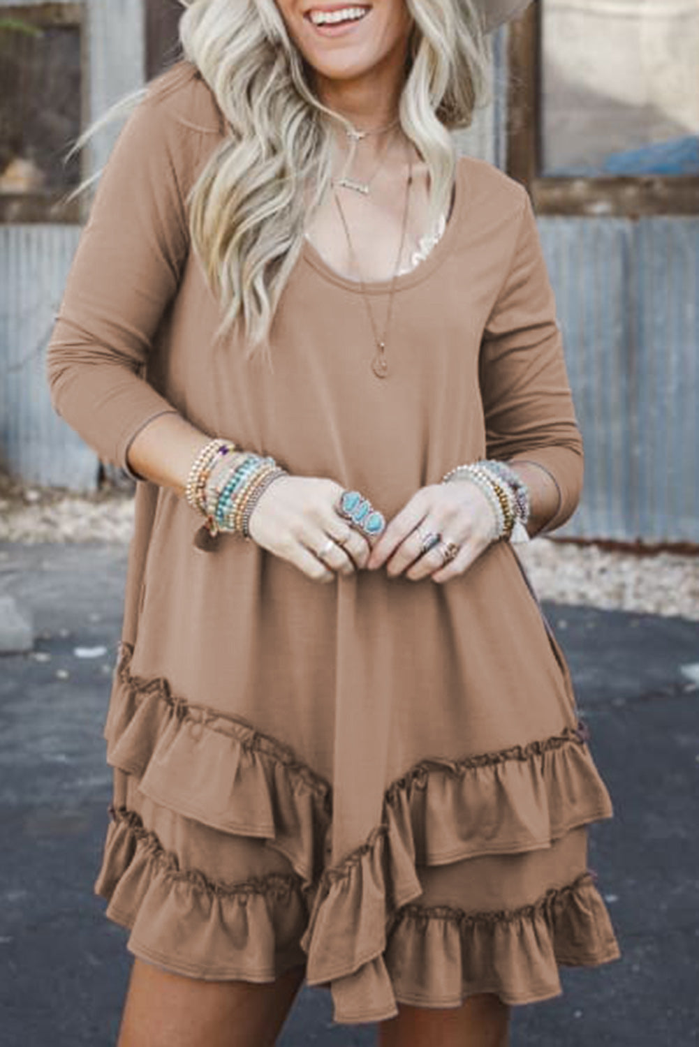 Ruffle & Roast Mini Dress
