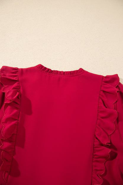 Crimson Charm Midi Dress