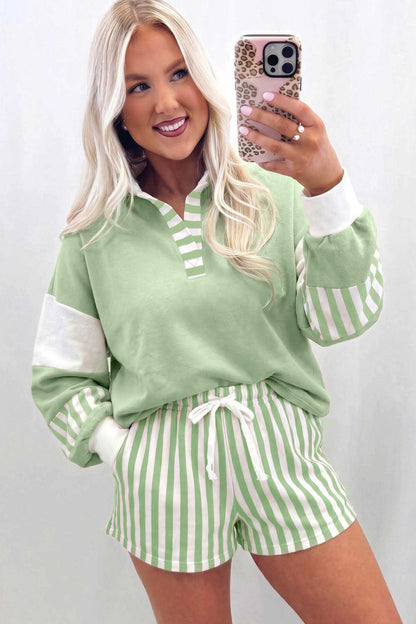 Stripe Expectations Top & Short Set