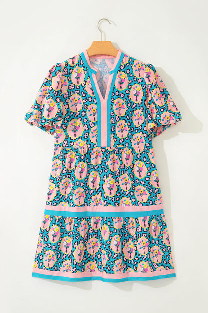 Leopard in Bloom Mini Dress