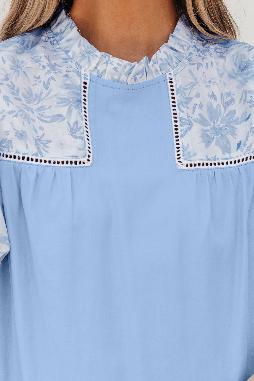 Blue La Bloom Top