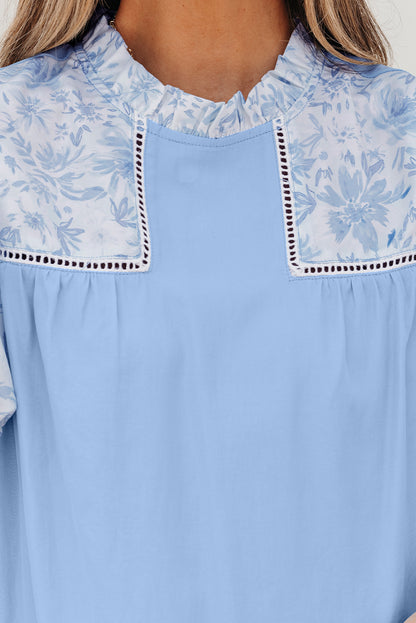 Blue La Bloom Top