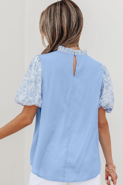 Blue La Bloom Top
