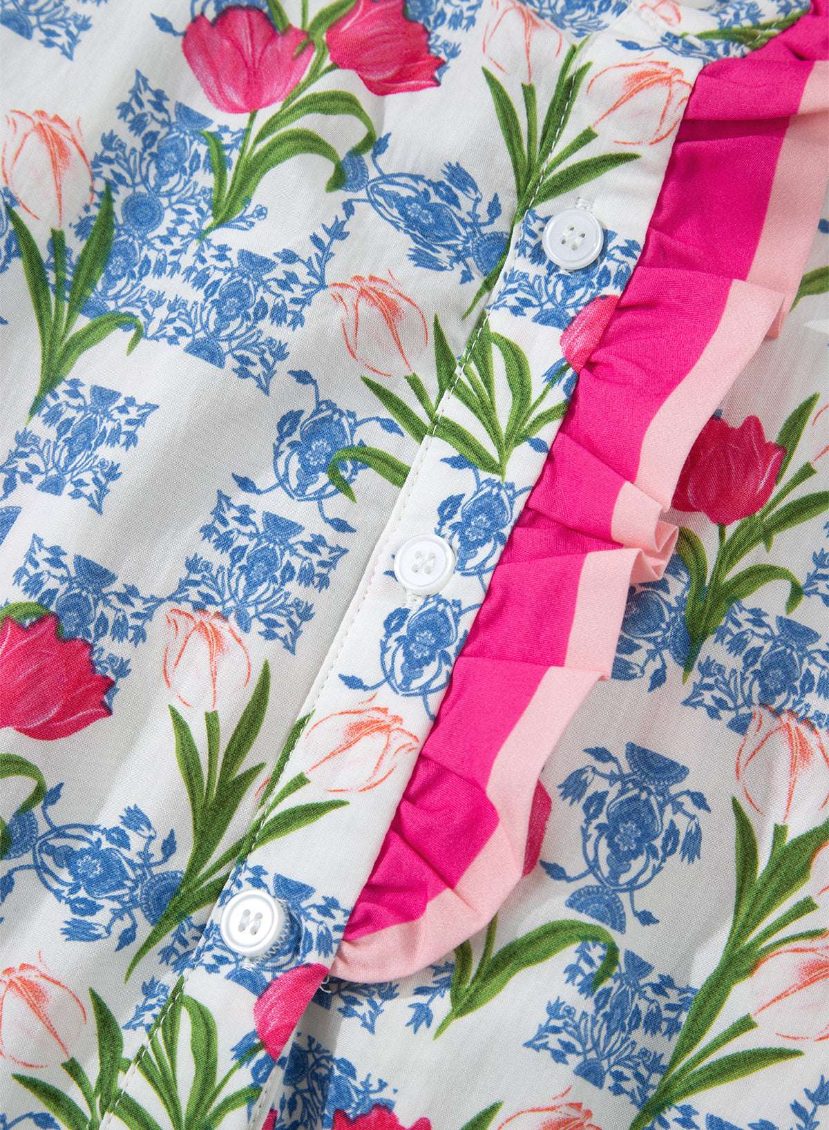 Tulip & Toile Ruffle Top