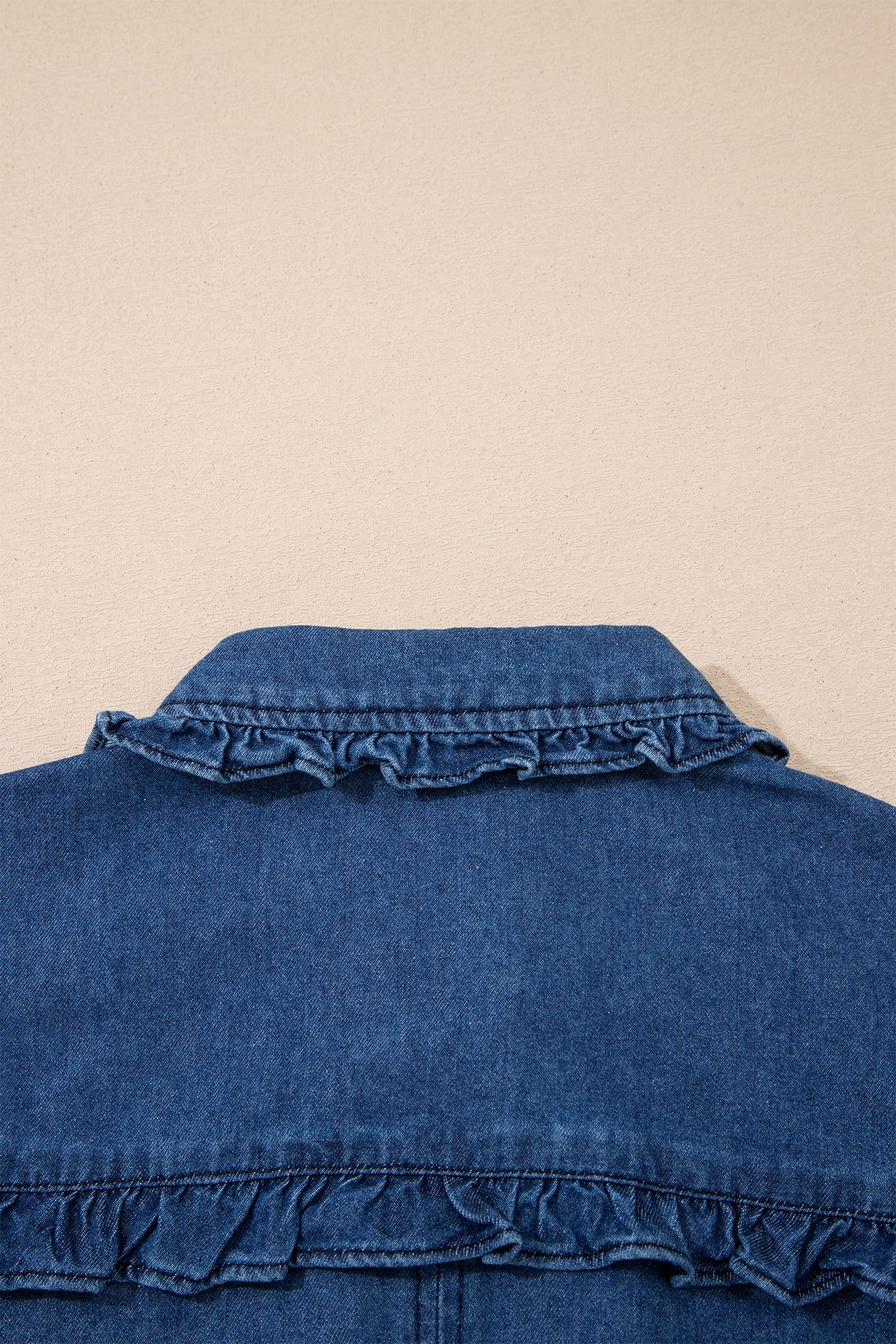 Ruffle & Run Denim Shift Dress