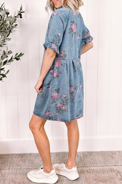 Rosie Denim Button Down Mini Dress