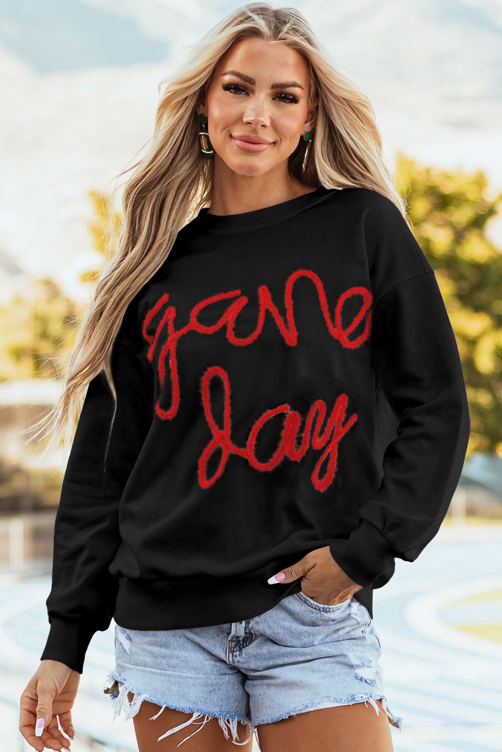Game Day Drop Shoulder Sweatshirt