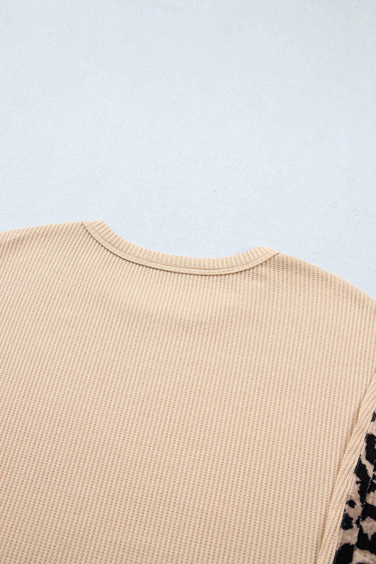 Leopard Latte Waffle Knit Top