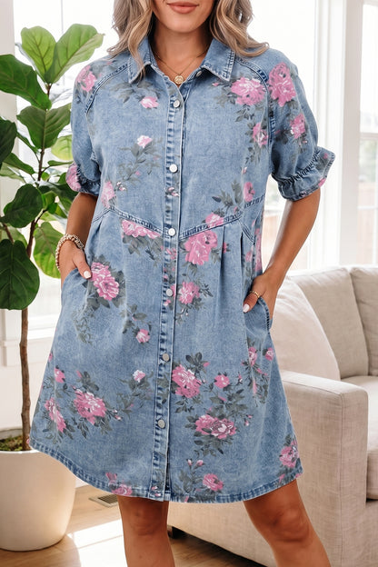 Rosie Denim Button Down Mini Dress