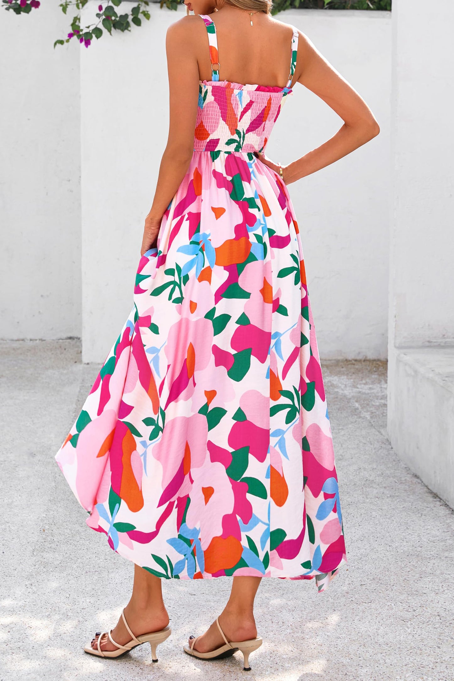 Pink Oasis Floral Maxi Dress