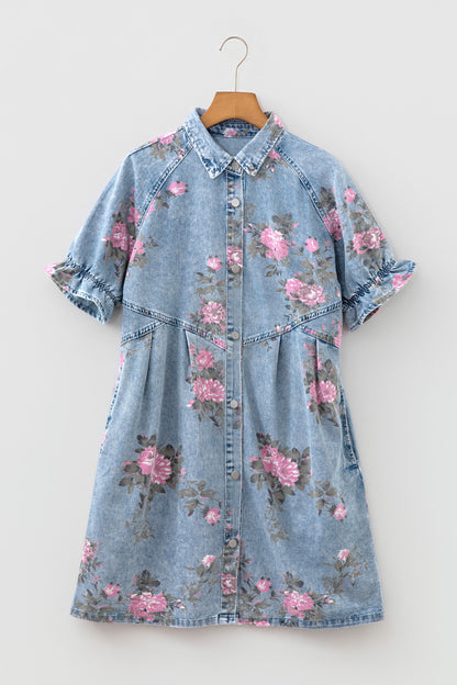Rosie Denim Button Down Mini Dress